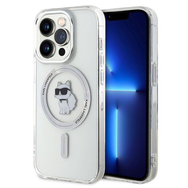 Husa premium pentru  iPhone 14 Pro  Karl Lagerfeld compatibila Magsafe - Clear