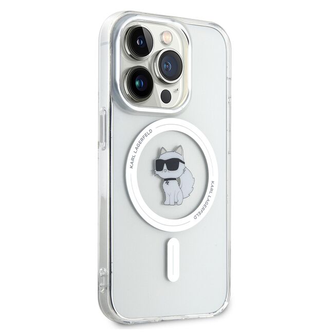 Husa premium pentru  iPhone 14 Pro  Karl Lagerfeld compatibila Magsafe - Clear