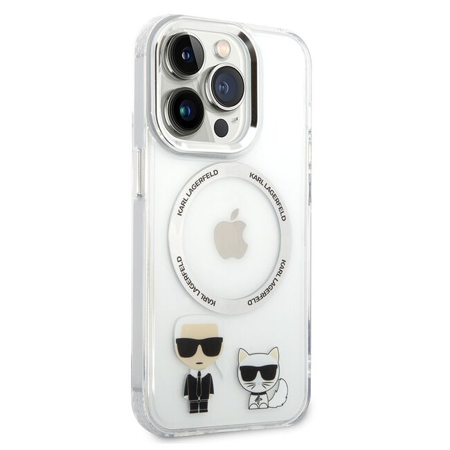 Husa premium pentru  iPhone 14 Pro  Karl Lagerfeld compatibila Magsafe - Clear