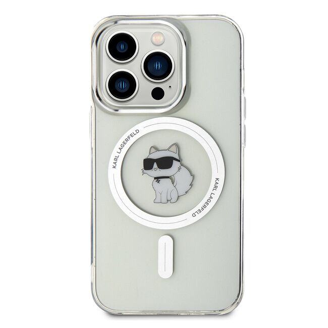 Husa premium pentru  iPhone 14 Pro  Karl Lagerfeld compatibila Magsafe - Clear