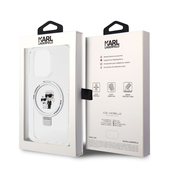 Husa premium pentru  iPhone 14 Pro  Karl Lagerfeld compatibila Magsafe - Ice