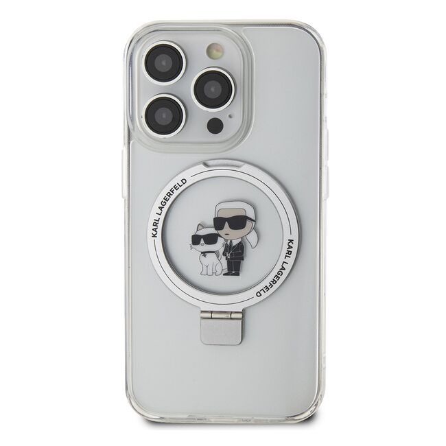 Husa premium pentru  iPhone 14 Pro  Karl Lagerfeld compatibila Magsafe - Ice
