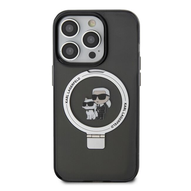 Husa premium pentru  iPhone 14 Pro  Karl Lagerfeld compatibila Magsafe - Negru denim