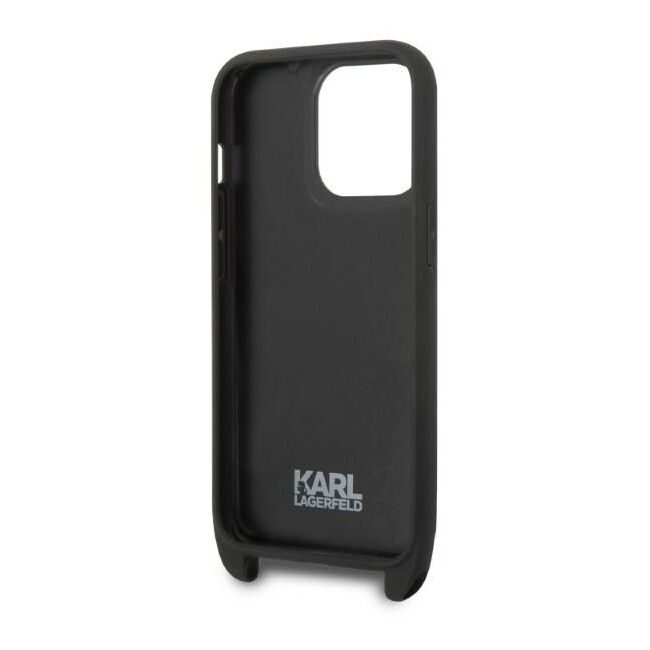 Husa premium pentru  iPhone 14 Pro  Karl Lagerfeld compatibila Magsafe - Negru royal