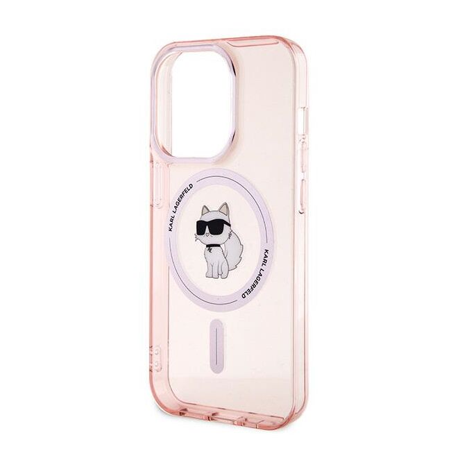 Husa premium pentru  iPhone 14 Pro  Karl Lagerfeld compatibila Magsafe - Roz