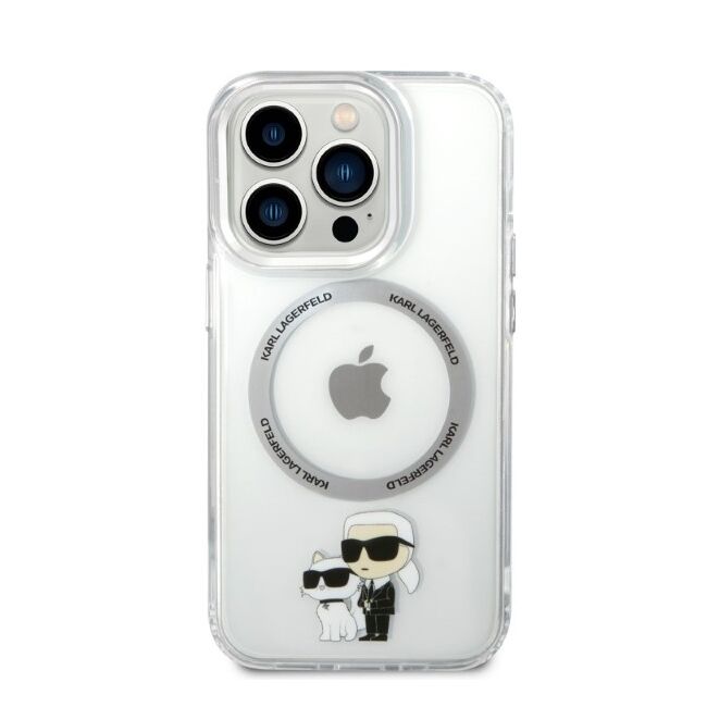 Husa premium pentru  iPhone 14 Pro  Karl Lagerfeld compatibila Magsafe - Transparent