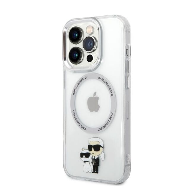 Husa premium pentru  iPhone 14 Pro  Karl Lagerfeld compatibila Magsafe - Transparent