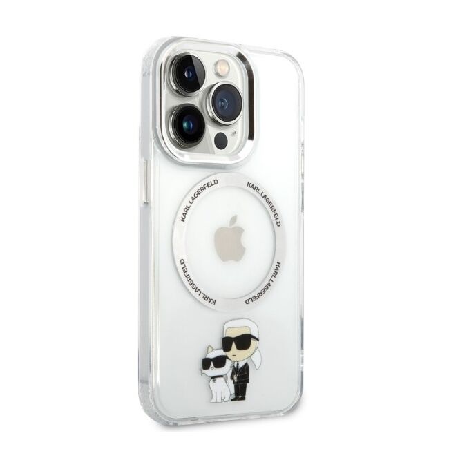Husa premium pentru  iPhone 14 Pro  Karl Lagerfeld compatibila Magsafe - Transparent