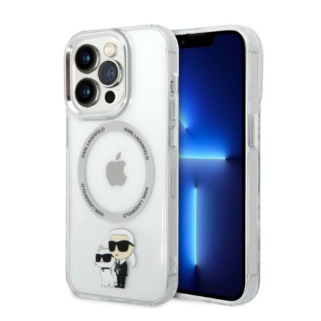 Husa premium pentru  iPhone 14 Pro  Karl Lagerfeld compatibila Magsafe - Transparent