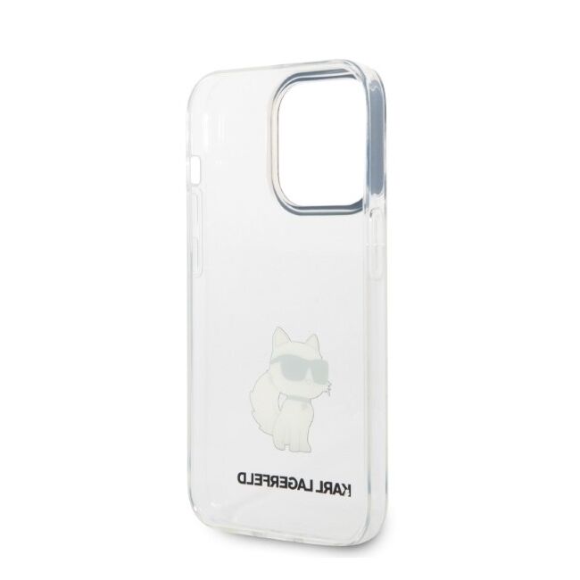Husa premium pentru  iPhone 14 Pro  Karl Lagerfeld superior quality - Alb arctic