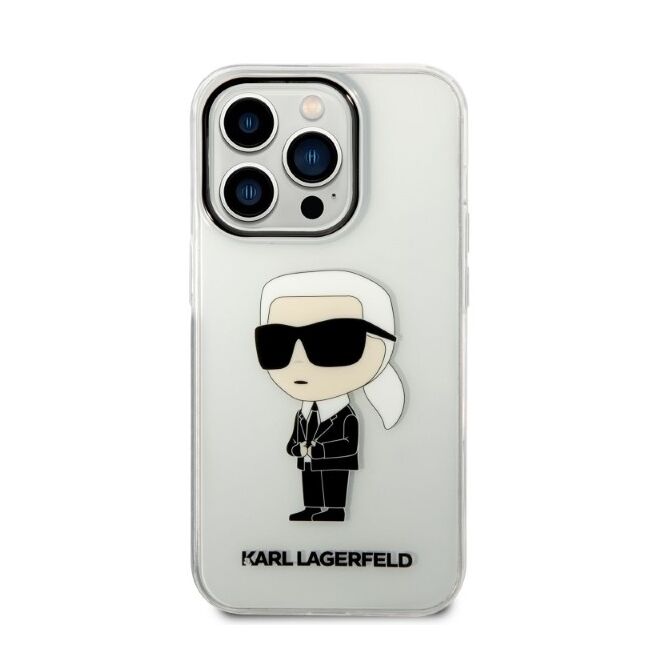 Husa premium pentru  iPhone 14 Pro  Karl Lagerfeld superior quality - Alb