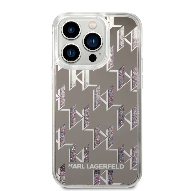 Husa premium pentru  iPhone 14 Pro  Karl Lagerfeld superior quality - Argintiu