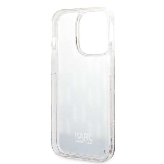 Husa premium pentru  iPhone 14 Pro  Karl Lagerfeld superior quality - Argintiu