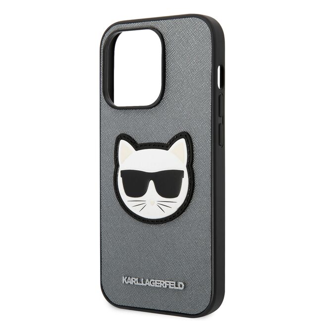 Husa premium pentru  iPhone 14 Pro  Karl Lagerfeld superior quality - Gri deschis