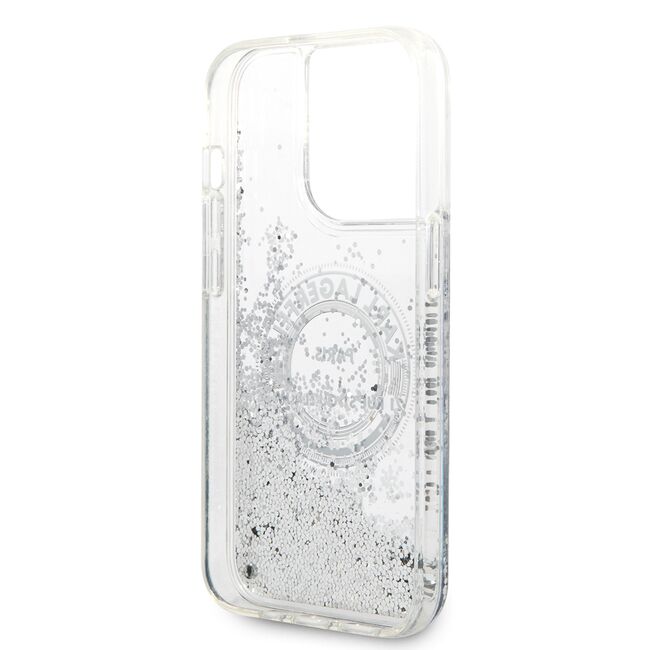 Husa premium pentru  iPhone 14 Pro  Karl Lagerfeld superior quality - Gri deschis