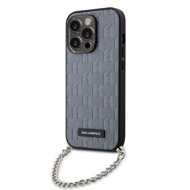 Husa premium pentru  iPhone 14 Pro  Karl Lagerfeld superior quality - Gri inchis