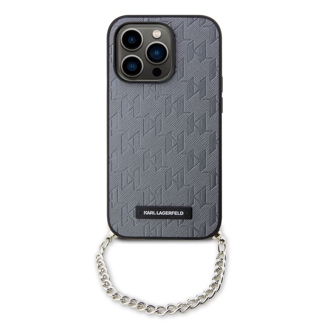 Husa premium pentru  iPhone 14 Pro  Karl Lagerfeld superior quality - Gri inchis