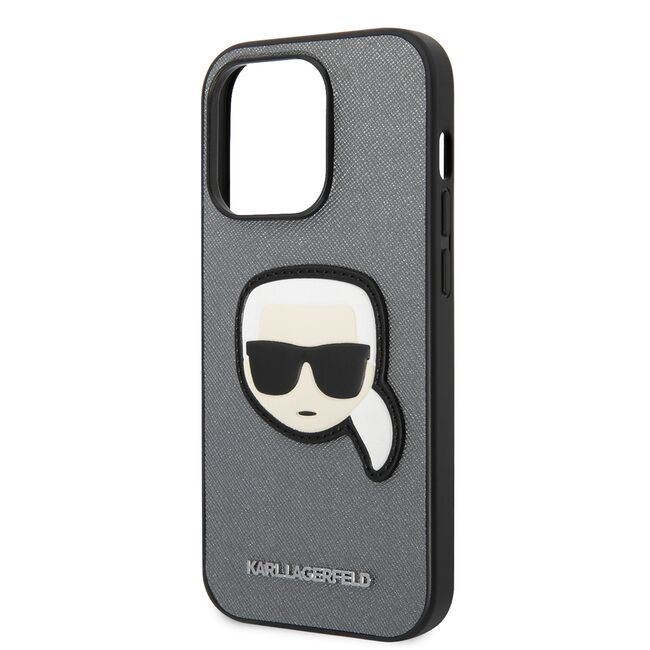 Husa premium pentru  iPhone 14 Pro  Karl Lagerfeld superior quality - Gri