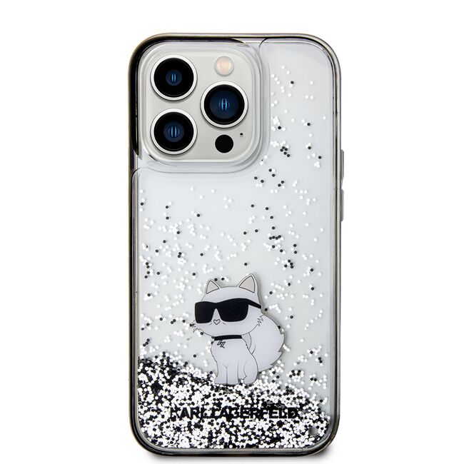 Husa premium pentru  iPhone 14 Pro  Karl Lagerfeld superior quality - Gri