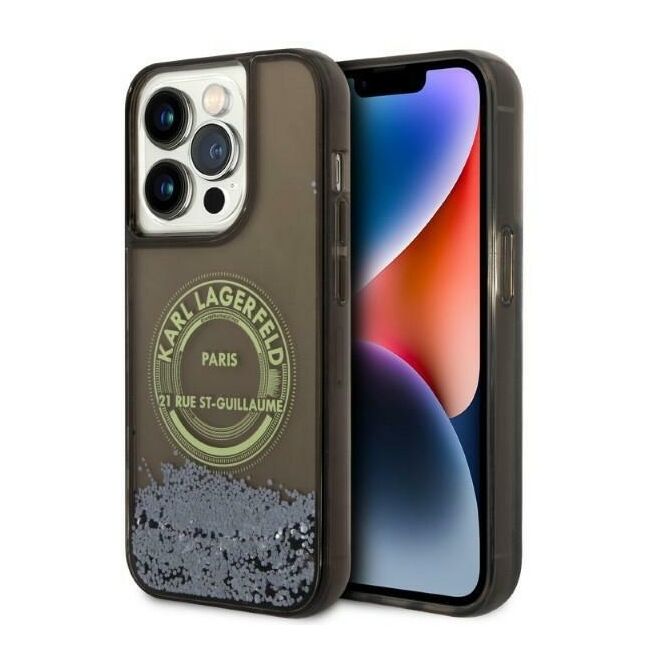 Husa premium pentru  iPhone 14 Pro  Karl Lagerfeld superior quality - Maro deschis