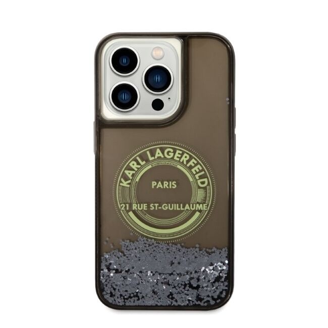 Husa premium pentru  iPhone 14 Pro  Karl Lagerfeld superior quality - Maro deschis