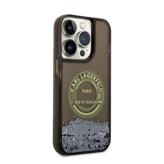 Husa premium pentru  iPhone 14 Pro  Karl Lagerfeld superior quality - Maro deschis