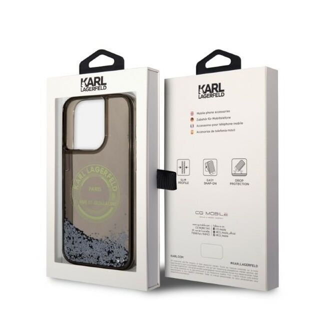 Husa premium pentru  iPhone 14 Pro  Karl Lagerfeld superior quality - Maro deschis