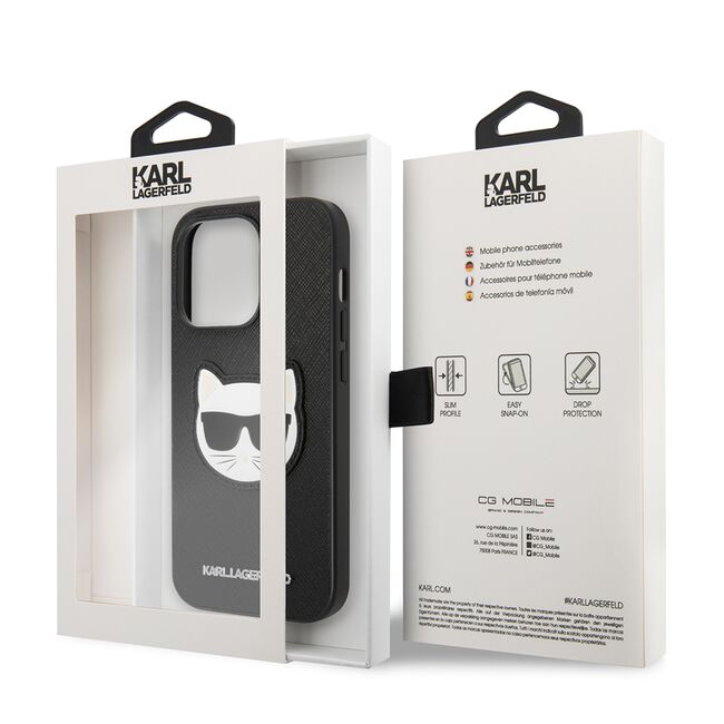 Husa premium pentru  iPhone 14 Pro  Karl Lagerfeld superior quality - Negru darth vader