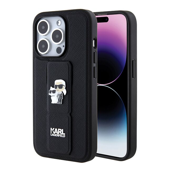 Husa premium pentru  iPhone 14 Pro  Karl Lagerfeld superior quality - Negru denim