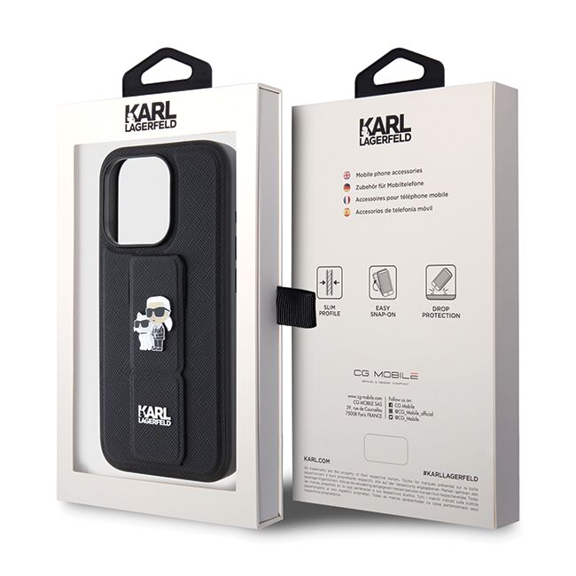 Husa premium pentru  iPhone 14 Pro  Karl Lagerfeld superior quality - Negru denim