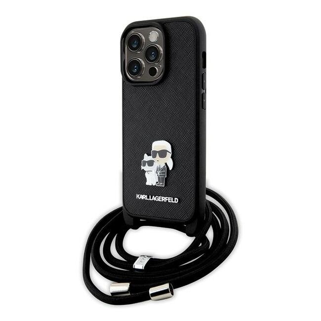 Husa premium pentru  iPhone 14 Pro  Karl Lagerfeld superior quality - Negru electric