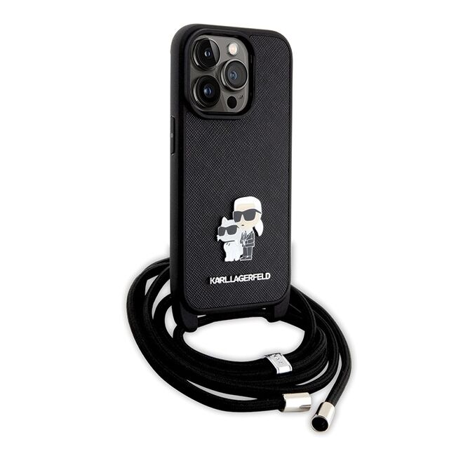 Husa premium pentru  iPhone 14 Pro  Karl Lagerfeld superior quality - Negru electric