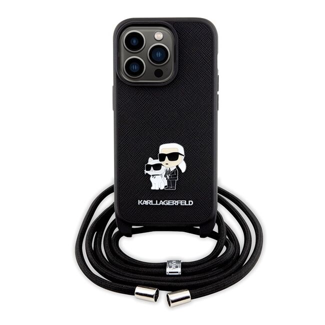 Husa premium pentru  iPhone 14 Pro  Karl Lagerfeld superior quality - Negru electric