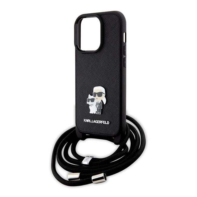 Husa premium pentru  iPhone 14 Pro  Karl Lagerfeld superior quality - Negru electric