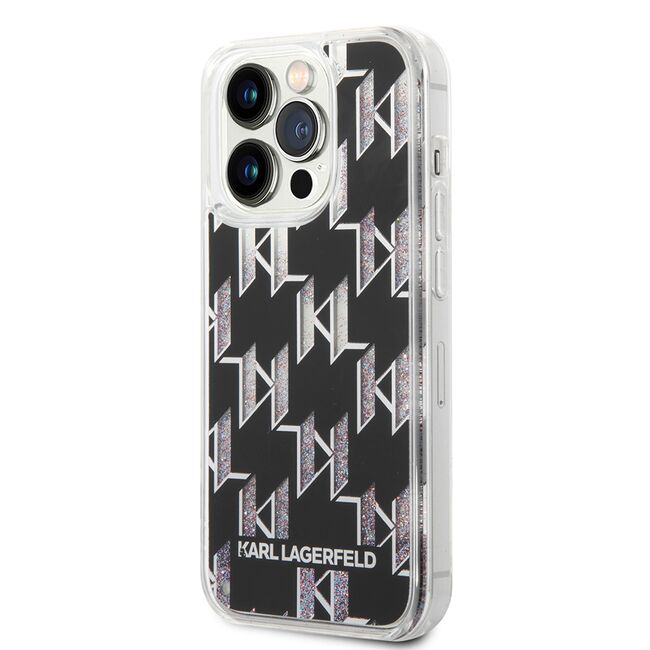 Husa premium pentru  iPhone 14 Pro  Karl Lagerfeld superior quality - Negru gri