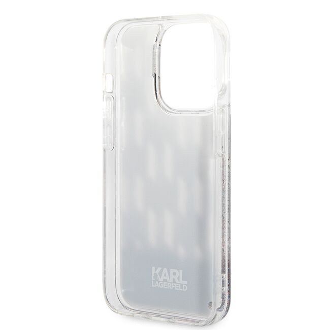 Husa premium pentru  iPhone 14 Pro  Karl Lagerfeld superior quality - Negru gri