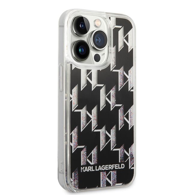 Husa premium pentru  iPhone 14 Pro  Karl Lagerfeld superior quality - Negru gri