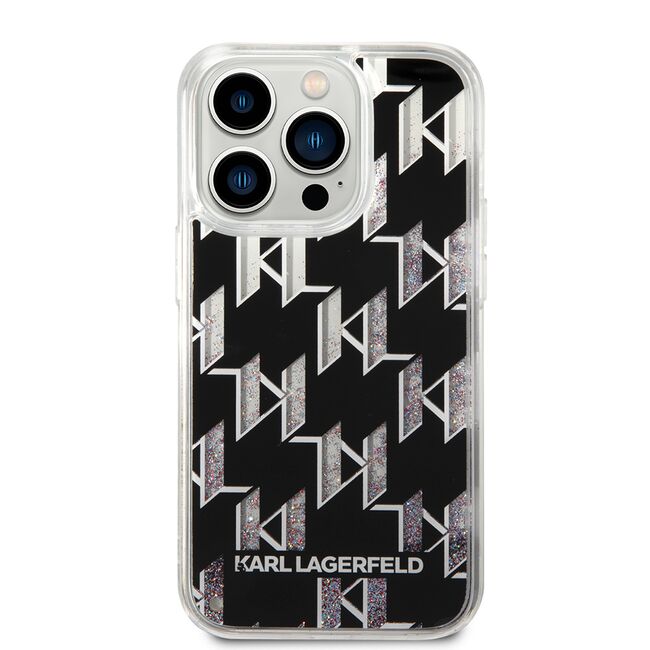 Husa premium pentru  iPhone 14 Pro  Karl Lagerfeld superior quality - Negru gri