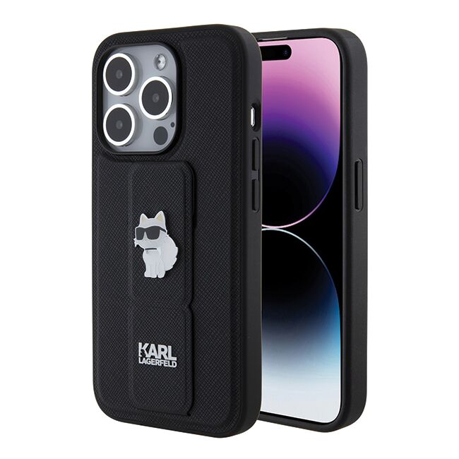 Husa premium pentru  iPhone 14 Pro  Karl Lagerfeld superior quality - Negru royal