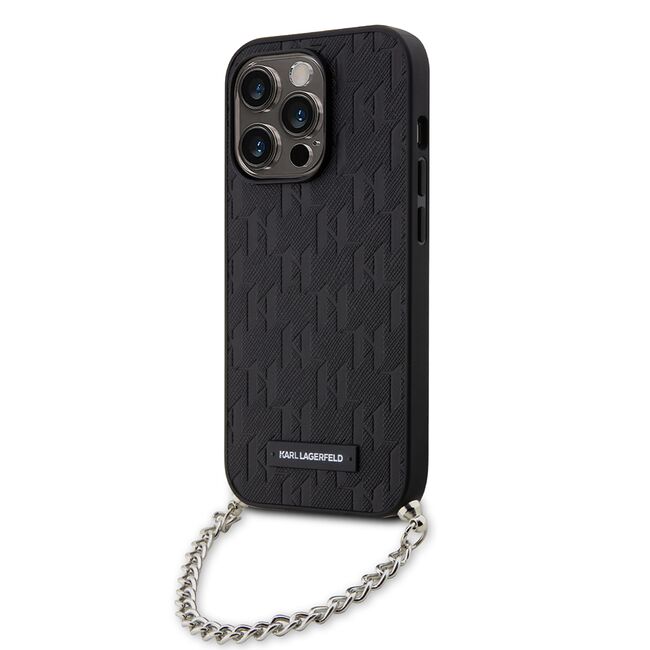 Husa premium pentru  iPhone 14 Pro  Karl Lagerfeld superior quality - Negru