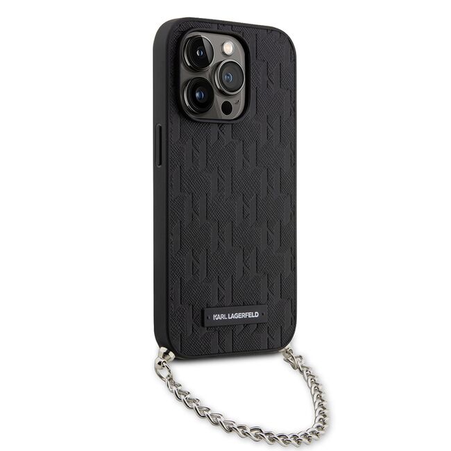 Husa premium pentru  iPhone 14 Pro  Karl Lagerfeld superior quality - Negru