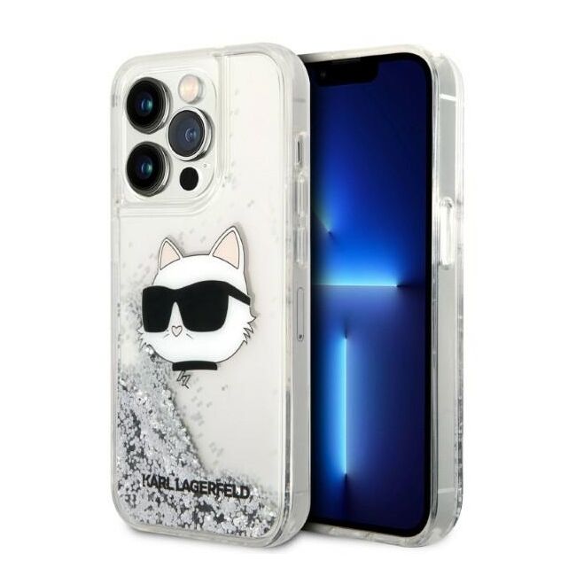 Husa premium pentru  iPhone 14 Pro Max Karl Lagerfeld superior quality - Alb