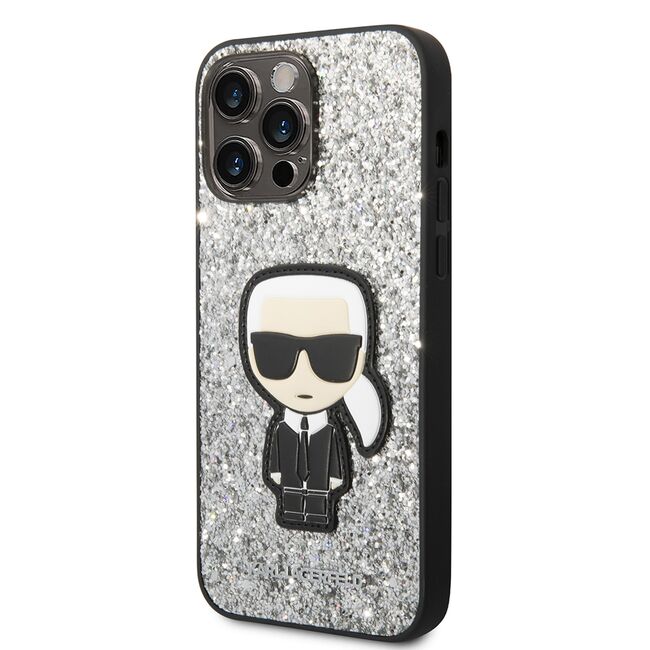 Husa premium pentru  iPhone 14 Pro Max Karl Lagerfeld superior quality - Argintiu