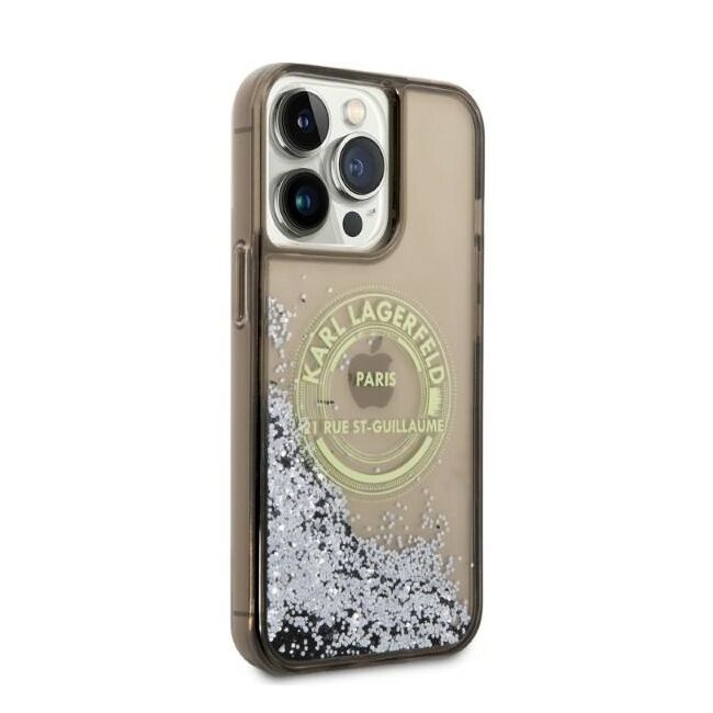 Husa premium pentru  iPhone 14 Pro Max Karl Lagerfeld superior quality - Auriu