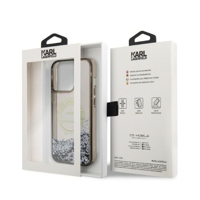 Husa premium pentru  iPhone 14 Pro Max Karl Lagerfeld superior quality - Auriu