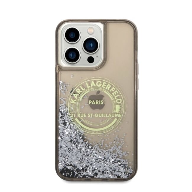 Husa premium pentru  iPhone 14 Pro Max Karl Lagerfeld superior quality - Auriu
