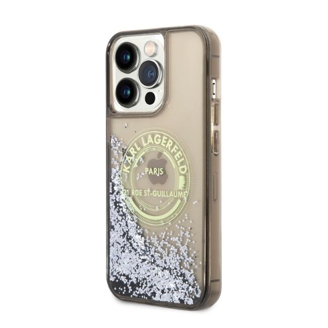Husa premium pentru  iPhone 14 Pro Max Karl Lagerfeld superior quality - Auriu