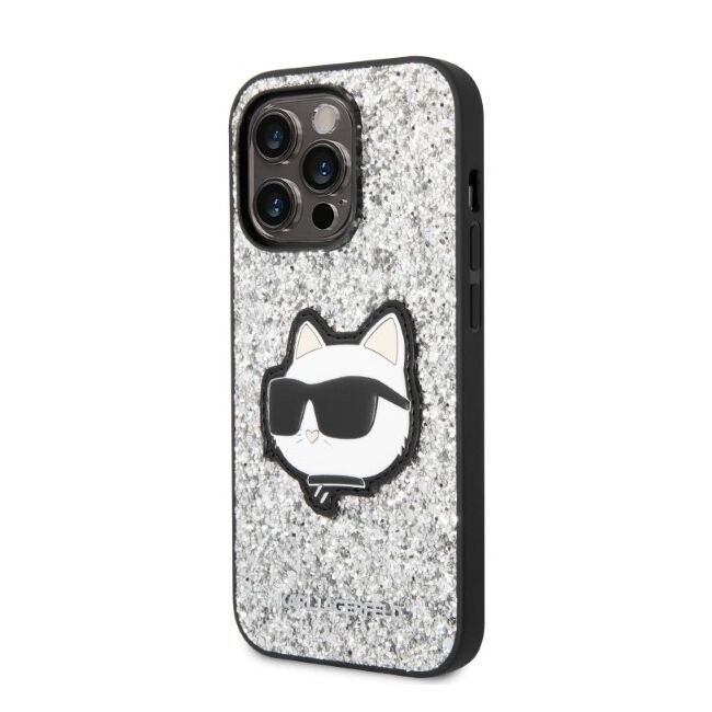 Husa premium pentru  iPhone 14 Pro Max Karl Lagerfeld superior quality - Gri deschis