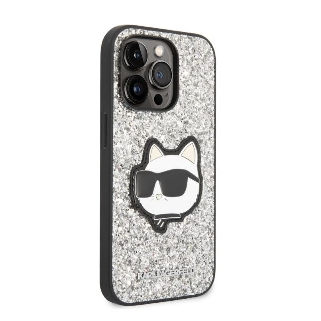 Husa premium pentru  iPhone 14 Pro Max Karl Lagerfeld superior quality - Gri deschis