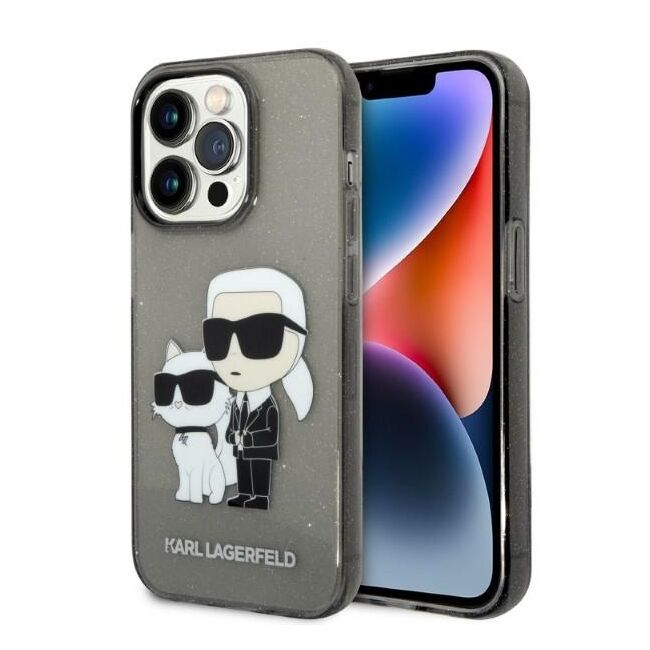 Husa premium pentru  iPhone 14 Pro Max Karl Lagerfeld superior quality - Gri inchis